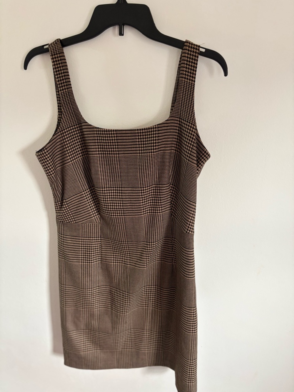 Banana Republic Checkered Brown Midi Dress
